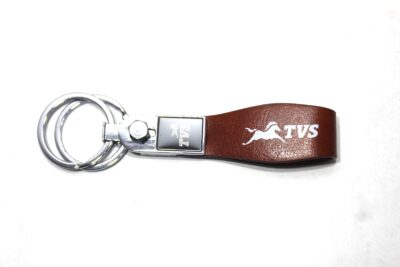 Premium Soft Bike Leather Keychain Key Holder/Organizer, Men & Women For TVS Bike