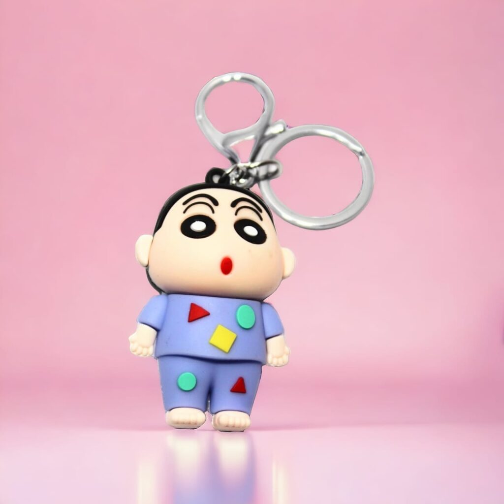 Shinchan Cartoon Premium Rubber keychain - keychain.co.in