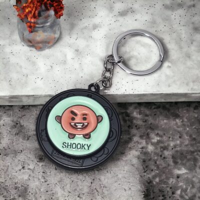 BTS shooky cute metal spinner keychain