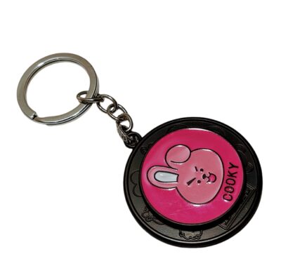 BTS cooky metal spinner keychain