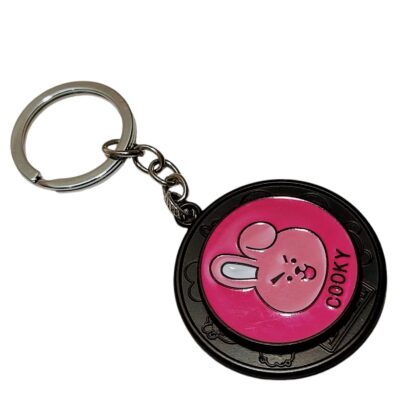 BTS cooky metal spinner keychain