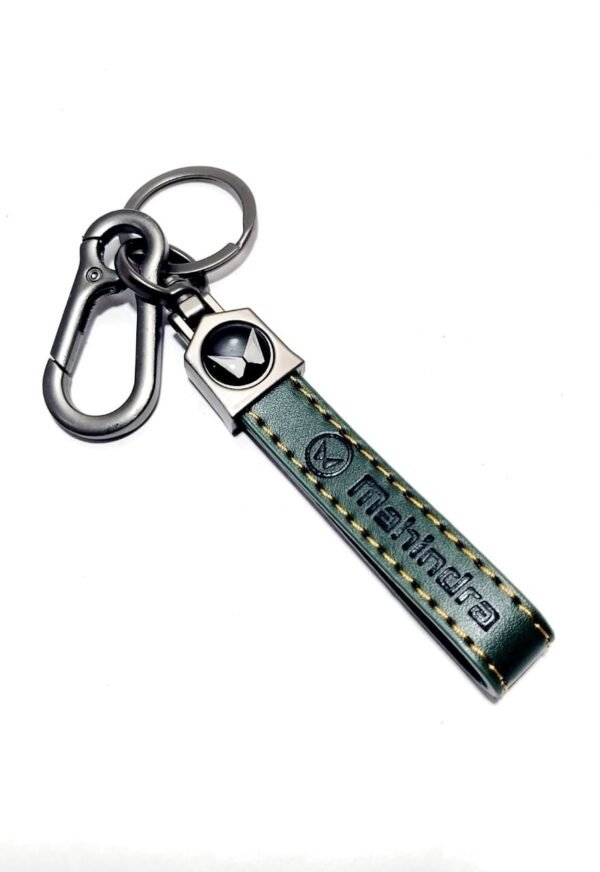 Mahindra Car Keychain in Bottle Green Color For Off-road Driving