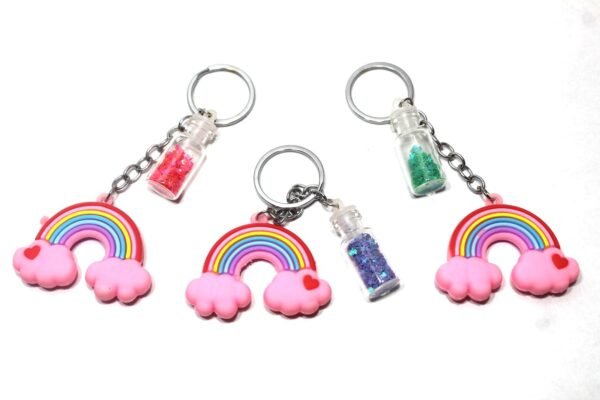 Colorized Shining Star Drifting Bottle Keychain