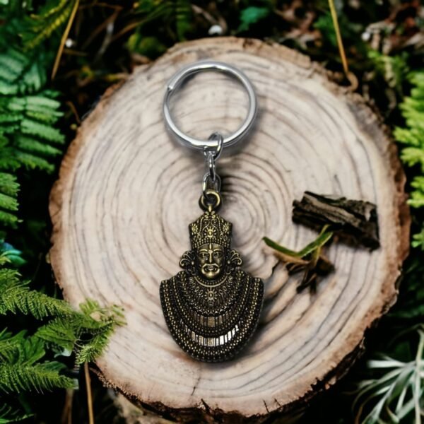 Khatu Shyam keychain in metallic form