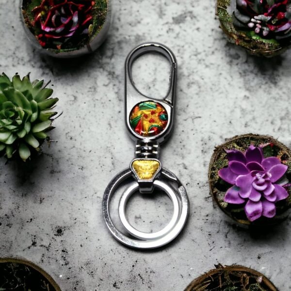 Native metal hook keychain