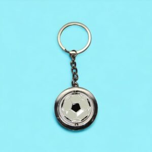 Explore the Football sports keychain in stainless steel - STEEL
