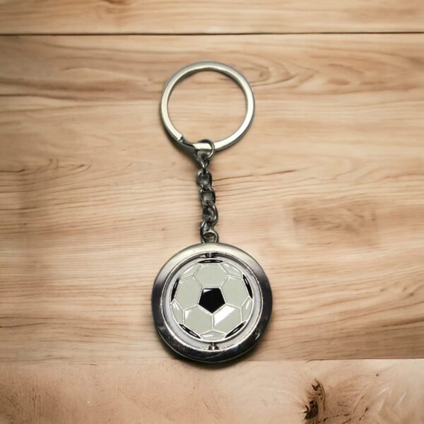 Explore the Football sports keychain in stainless steel