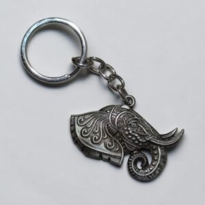 Ganesh Elephant Metal Keychain, Ganesh Keychain, Elephant Metal Keychain, Engraved Elephant Keychain, Grey Metal Keychain, Lord Ganesha Keychain, Elephant Lover Gift, Metal Bike Keychain, Premium Metal Keychain, Elephant Design Keychain, Ganesha Devotional Keychain, Keychain for Bike Keys, Keychain for Car Keys, Engraved Metal Keyring, Solid Grey Keychain, Spiritual Keychain, Elephant Charm Keychain, Keychain.co.in, Hindu Religious Keychain, Lucky Elephant Keychain
