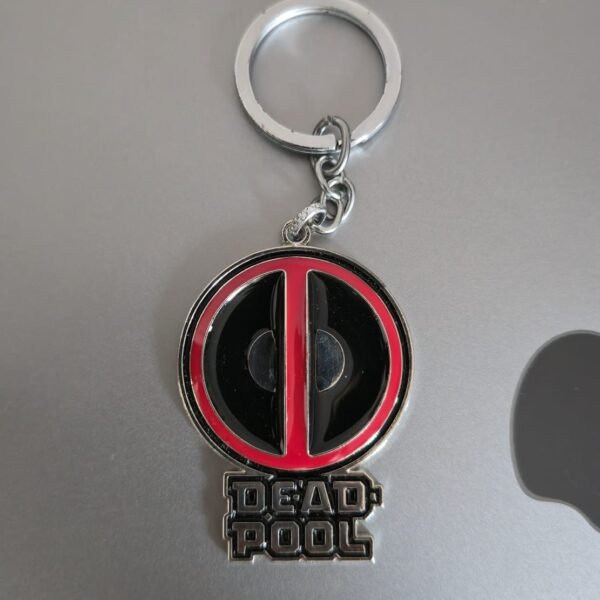 Deadpool Metal Keychain, Marvel Deadpool Keychain, Deadpool Logo Keychain, Metal Superhero Keychain, Red White Black Deadpool Keychain, Premium Deadpool Keychain, Marvel Collectible Keychain, Bike Keychain, Deadpool Mask Keychain, High Edition Paint Finish Keychain, Keychain.co.in, Marvel Fan Gift, Deadpool Merchandise, Comic Character Keychain, Metal Keychain for Bags and Keys