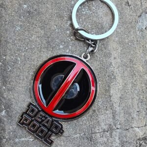 Deadpool Metal Keychain, Marvel Deadpool Keychain, Deadpool Logo Keychain, Metal Superhero Keychain, Red White Black Deadpool Keychain, Premium Deadpool Keychain, Marvel Collectible Keychain, Bike Keychain, Deadpool Mask Keychain, High Edition Paint Finish Keychain, Keychain.co.in, Marvel Fan Gift, Deadpool Merchandise, Comic Character Keychain, Metal Keychain for Bags and Keys