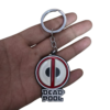 Deadpool Metal Keychain, Marvel Deadpool Keychain, Deadpool Logo Keychain, Metal Superhero Keychain, Red White Black Deadpool Keychain, Premium Deadpool Keychain, Marvel Collectible Keychain, Bike Keychain, Deadpool Mask Keychain, High Edition Paint Finish Keychain, Keychain.co.in, Marvel Fan Gift, Deadpool Merchandise, Comic Character Keychain, Metal Keychain for Bags and Keys