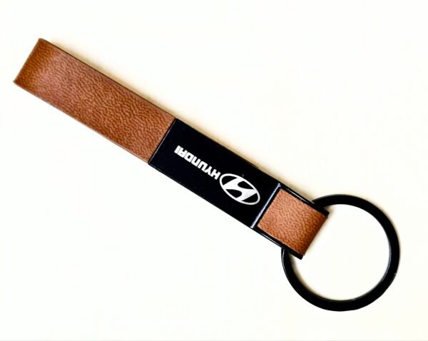 Hyundai Car Metal Leather Keychain Buy from keychain.co.in