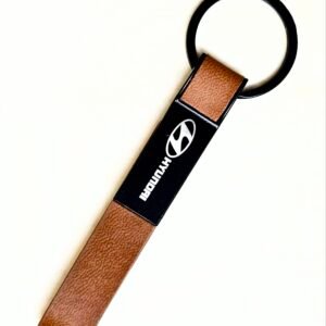 Hyundai Car Metal Leather Keychain Buy from keychain.co.in