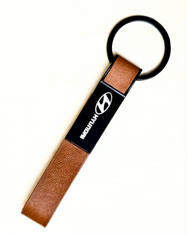 Hyundai Car Metal Leather Keychain Buy from keychain.co.in